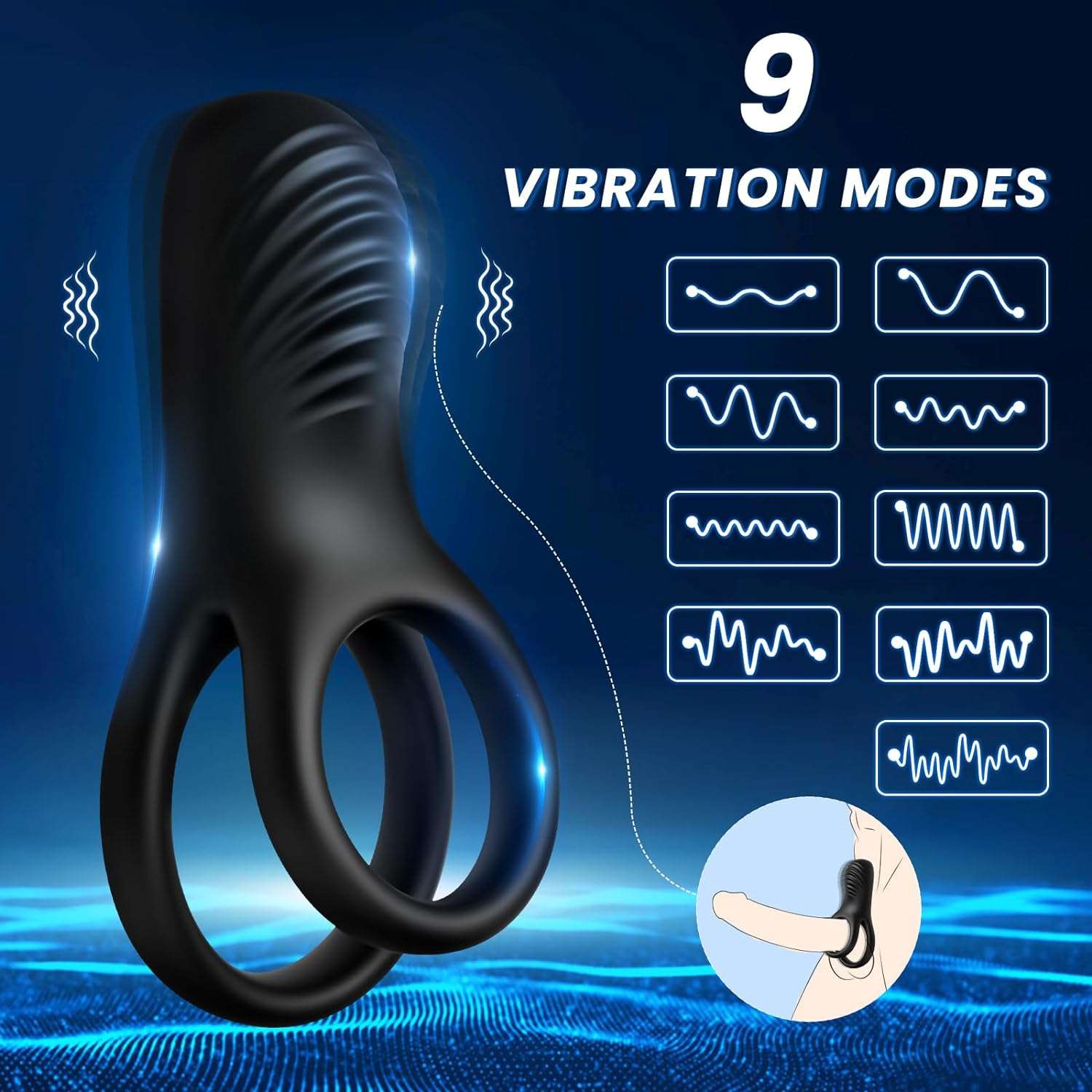 UnityPulse Remote Control Clitoral Stimulator Penis Ring