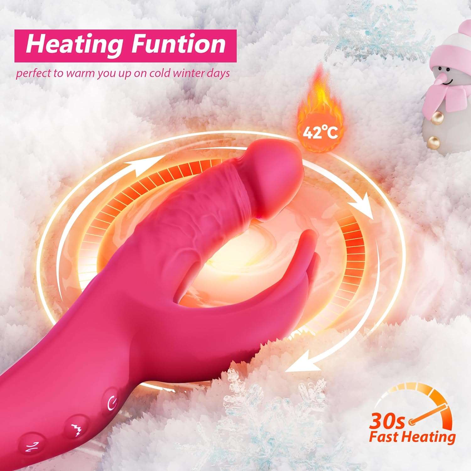 VibeFlutter Heating Rabbit Stimulation Dildo Clit Vibrator