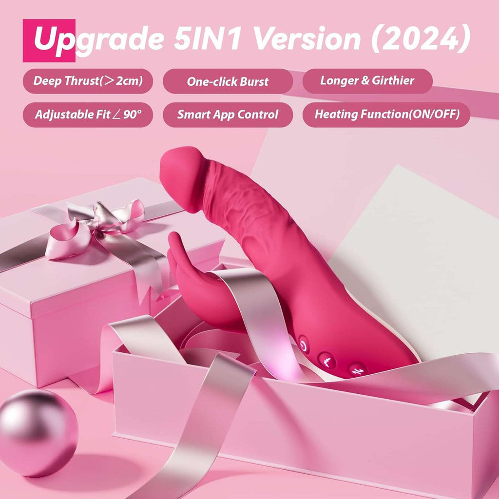 VibeFlutter Heating Rabbit Stimulation Dildo Clit Vibrator