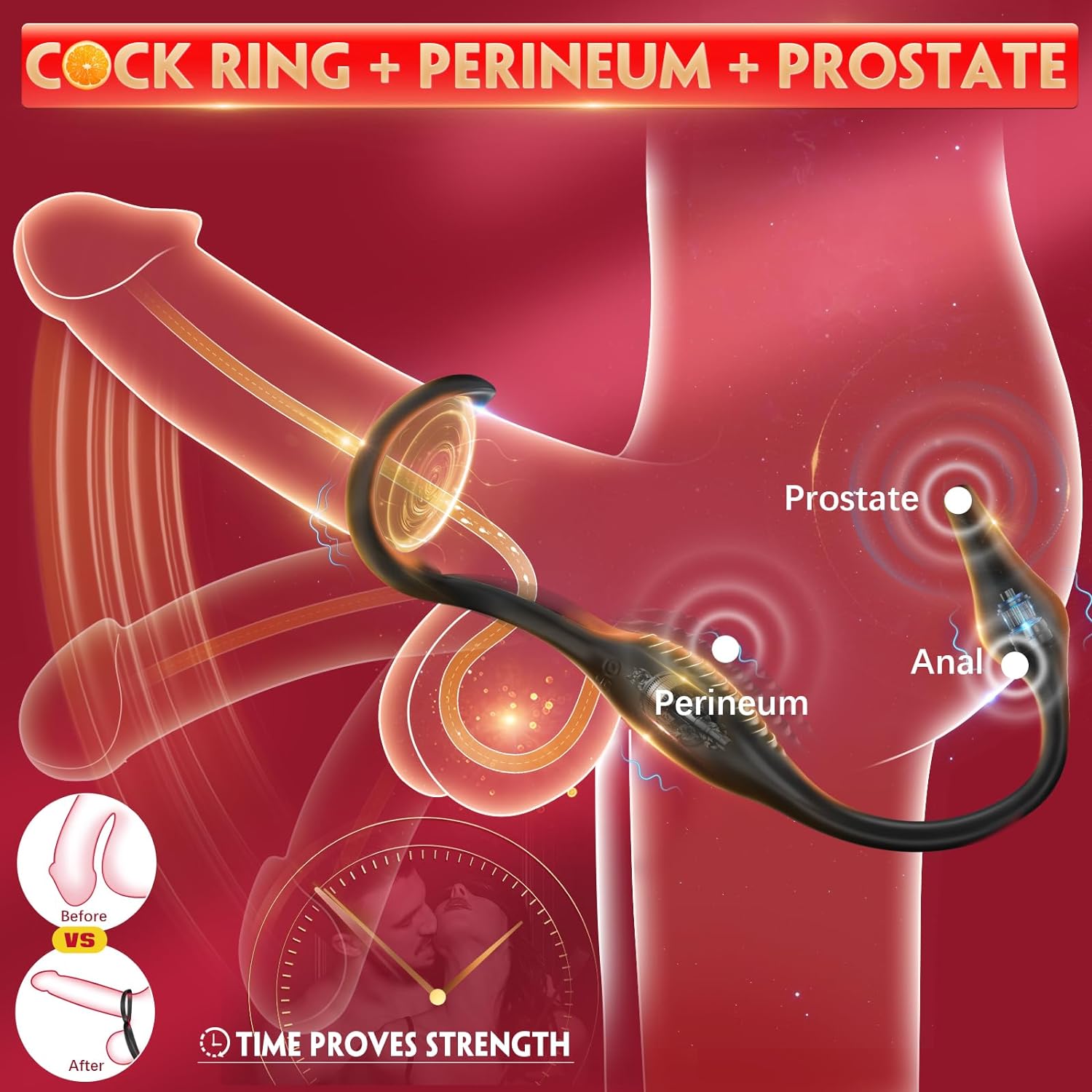 VibrantFusion Powerful Prostate Vibrator Penis Ring