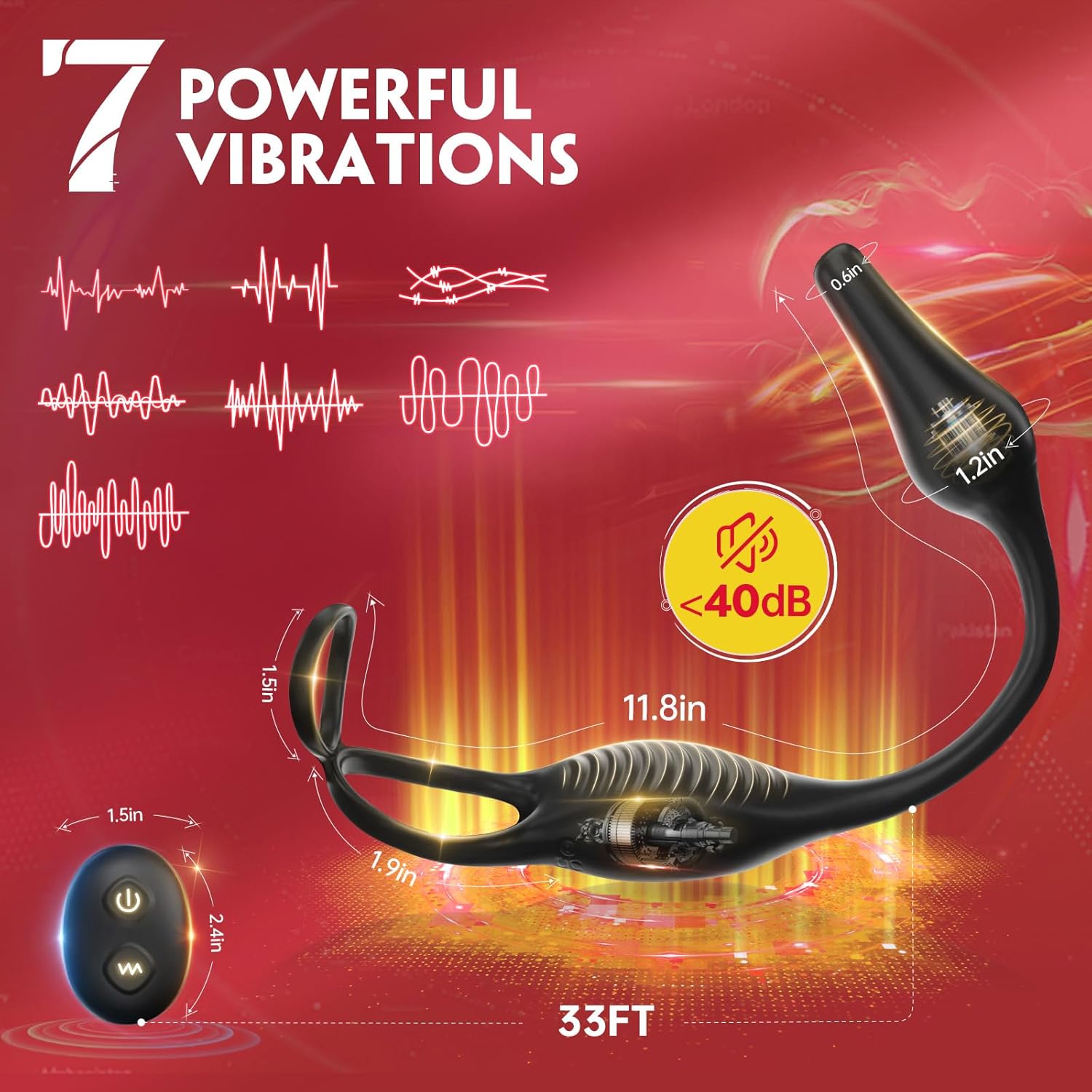 VibrantFusion Powerful Prostate Vibrator Penis Ring