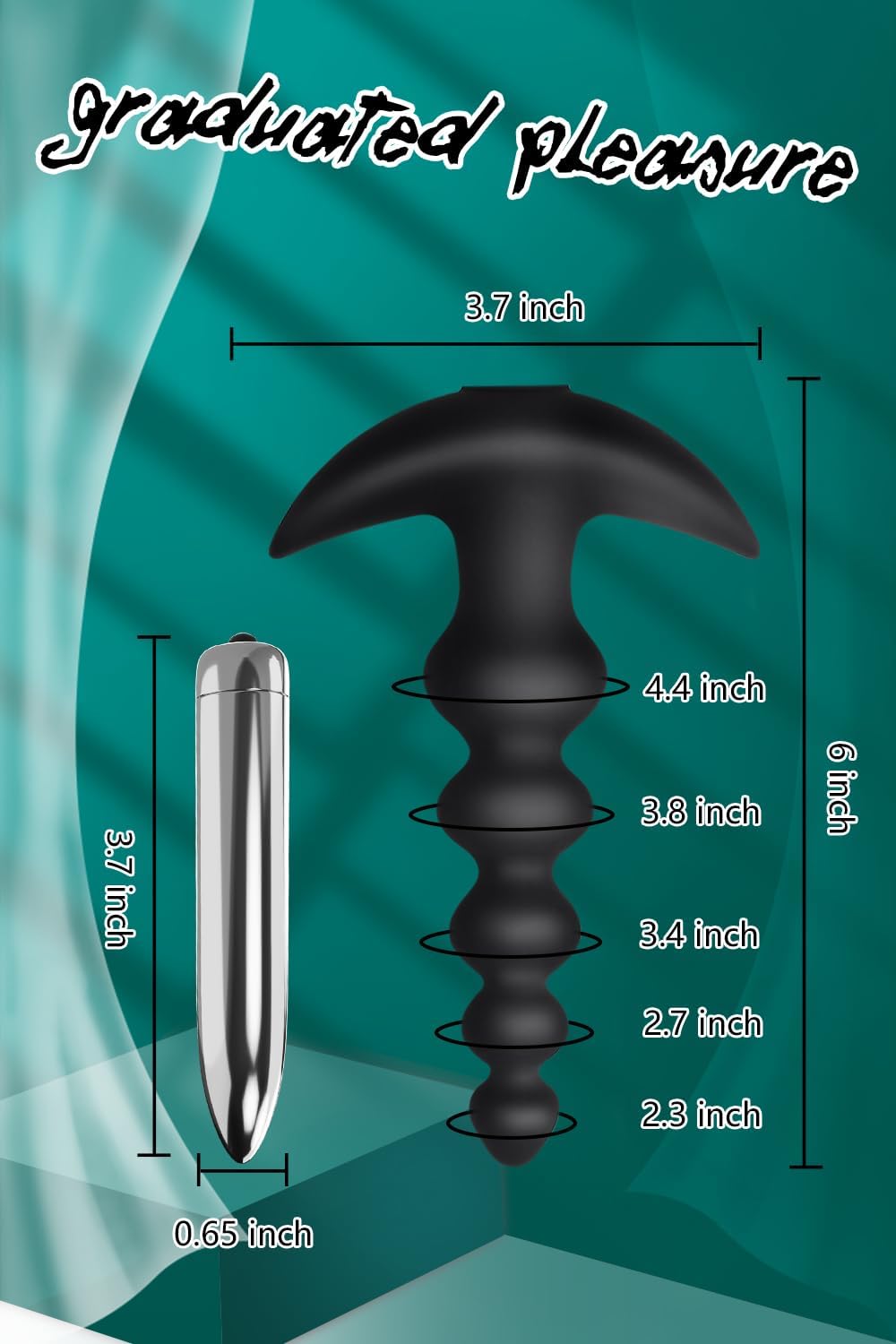 VibrantPath Bullet Vibrator Anal Beads Wand