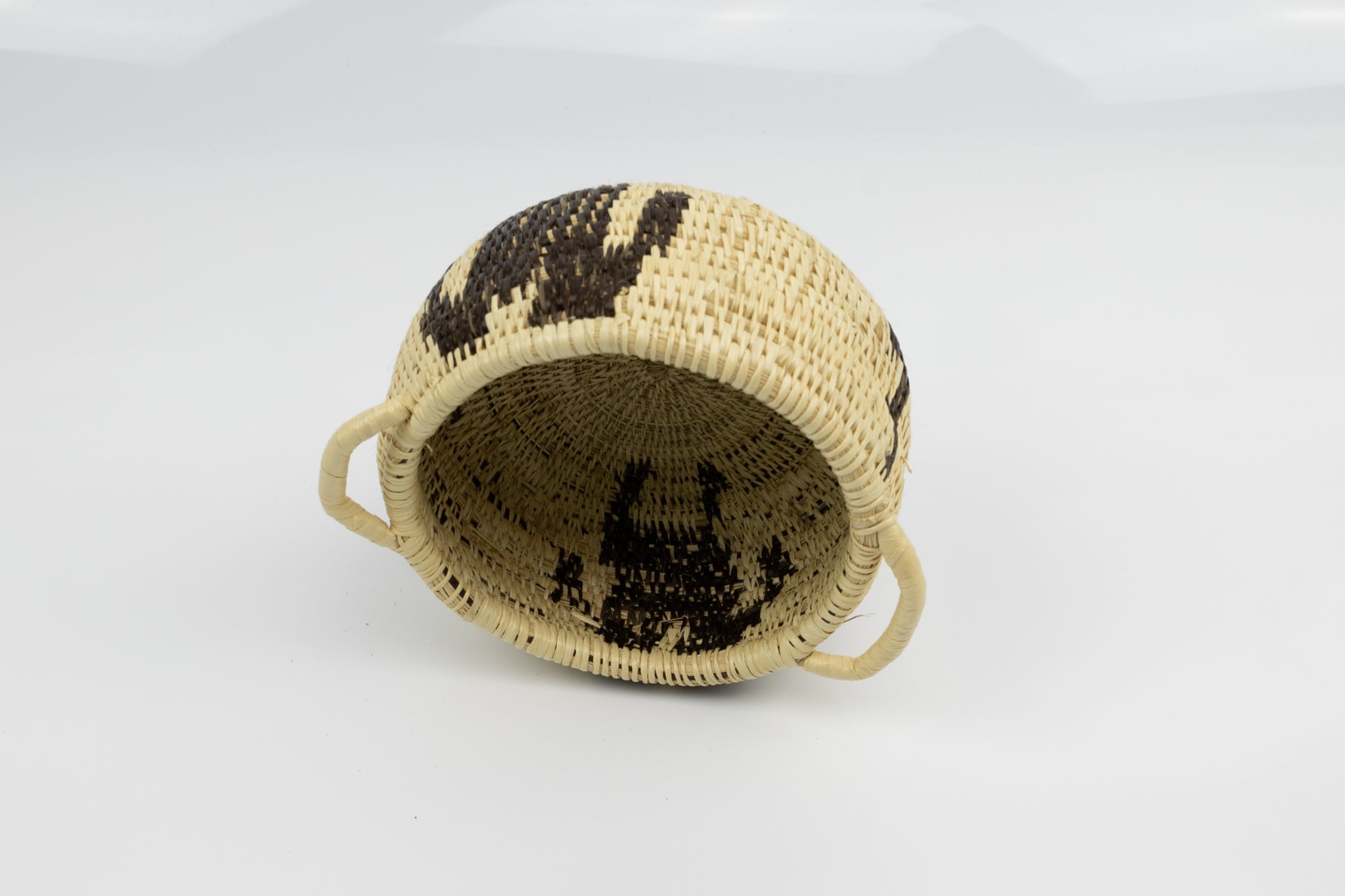 Vintage Handmade Human Figure Woven Basket With Handles Fair Trade
