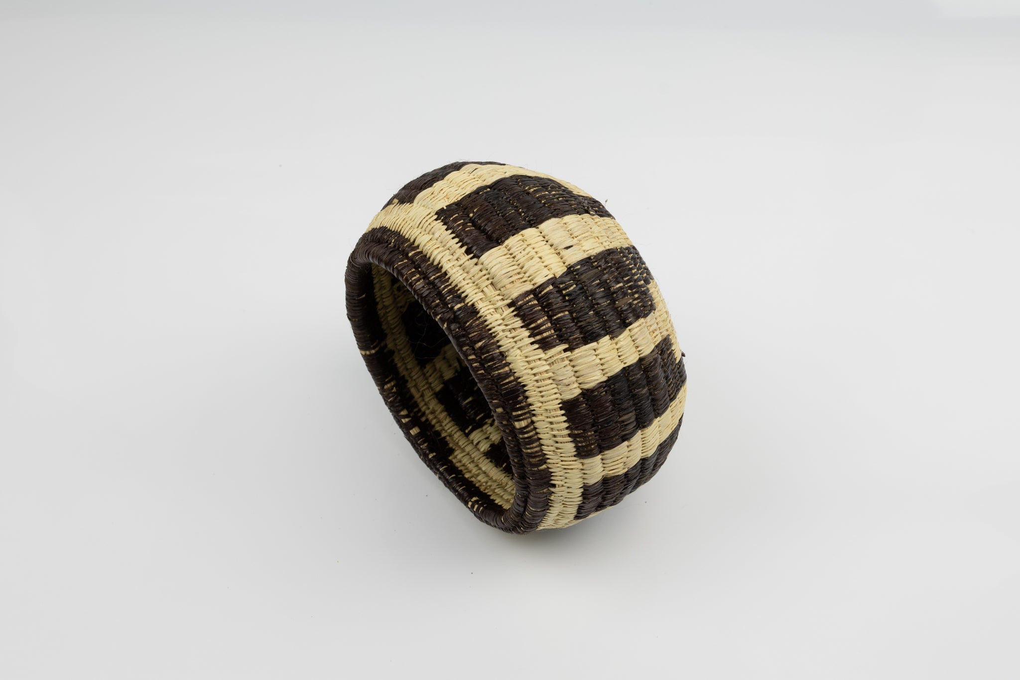 Vintage Handmade Woven Basket Fair Trade