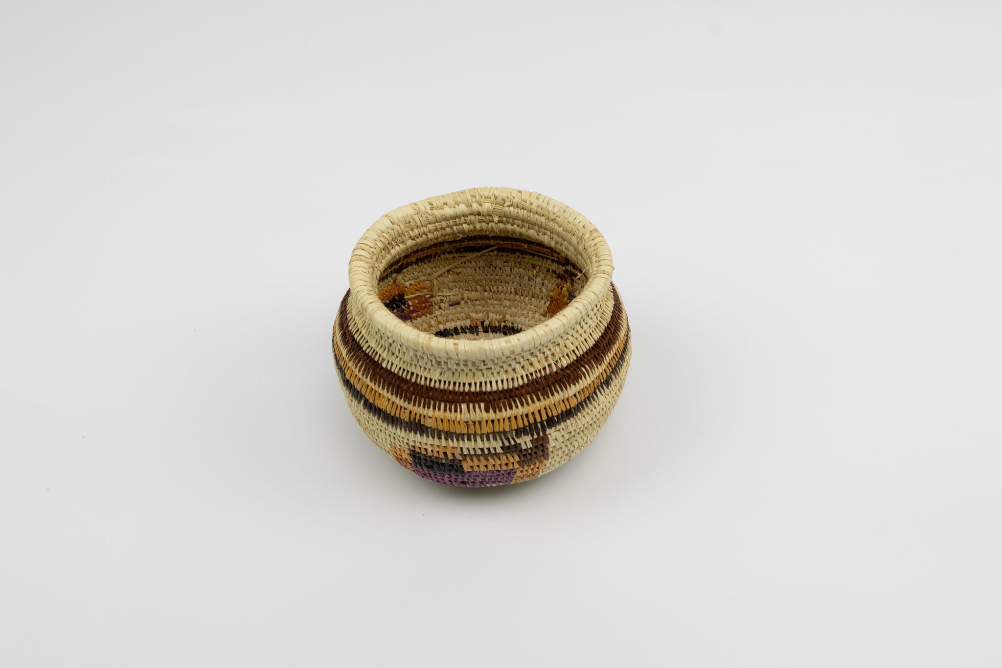 Vintage Handmade Woven Basket Fair Trade