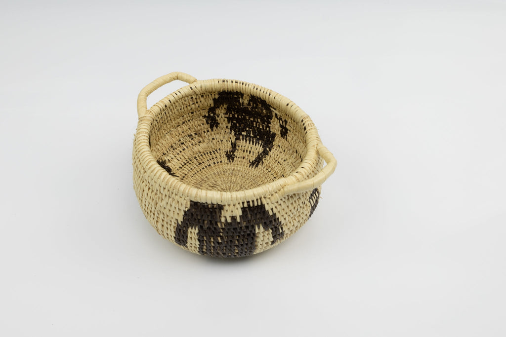 Vintage Handmade Human Figure Woven Basket With Handles Fair Trade