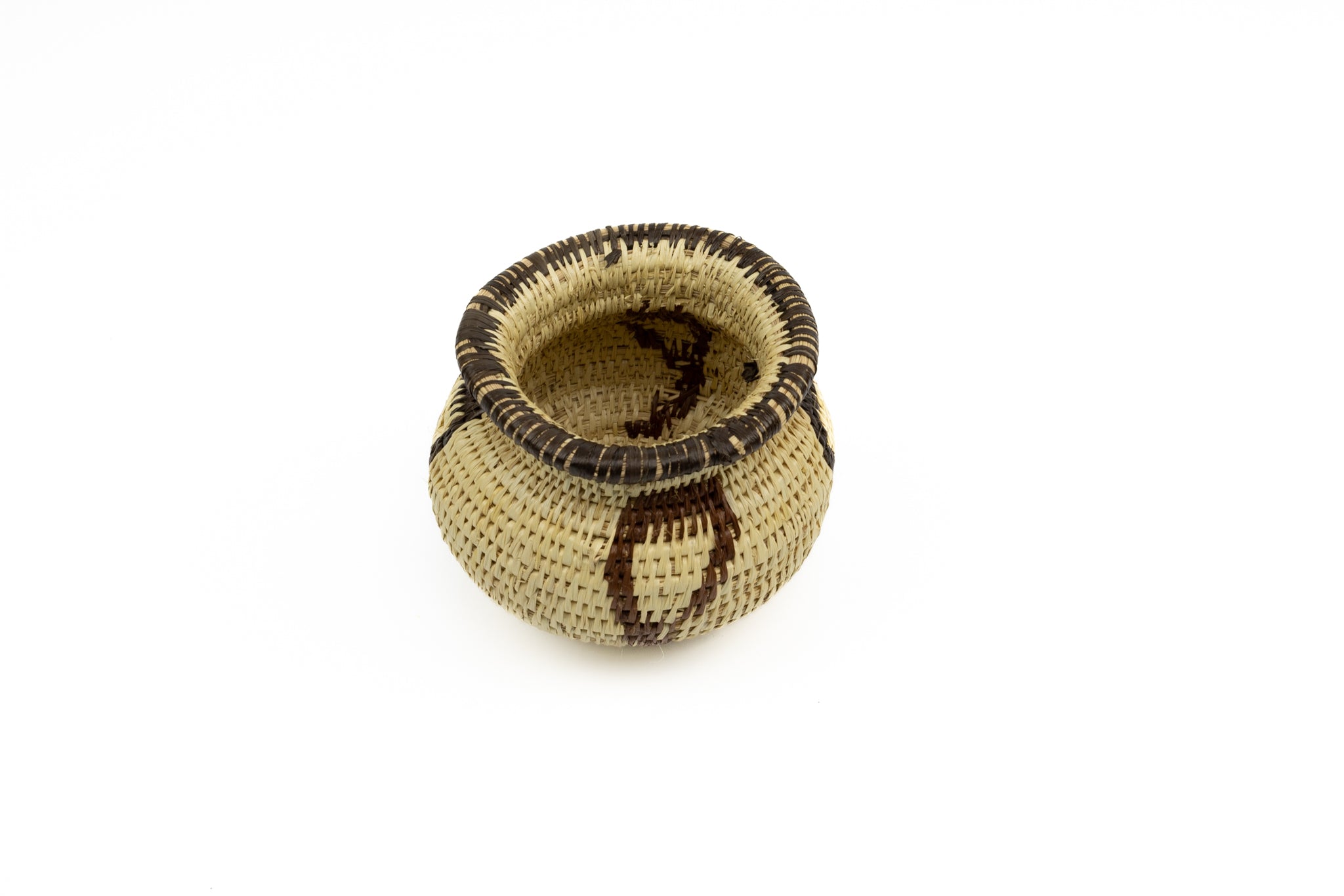 Vintage Handmade Woven Basket Fair Trade