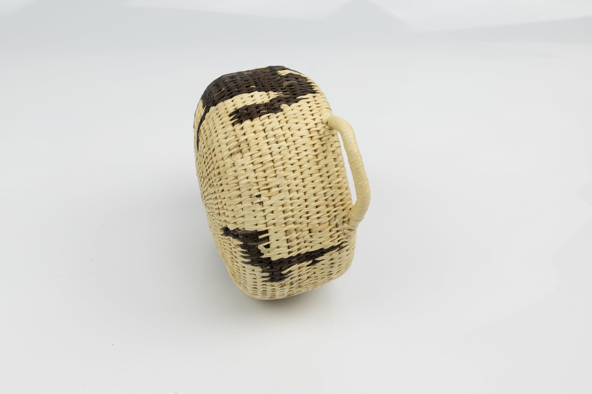 Vintage Handmade Human Figure Woven Basket With Handles Fair Trade