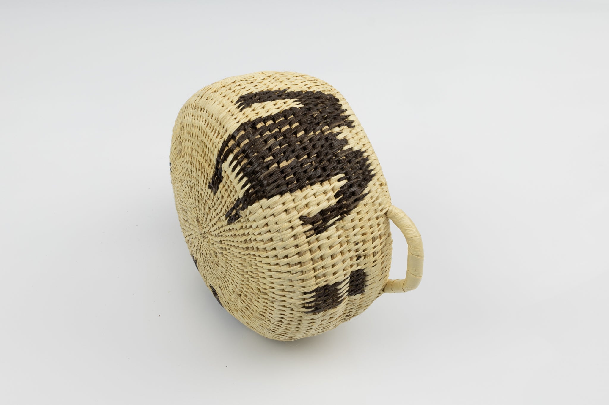 Vintage Handmade Human Figure Woven Basket With Handles Fair Trade