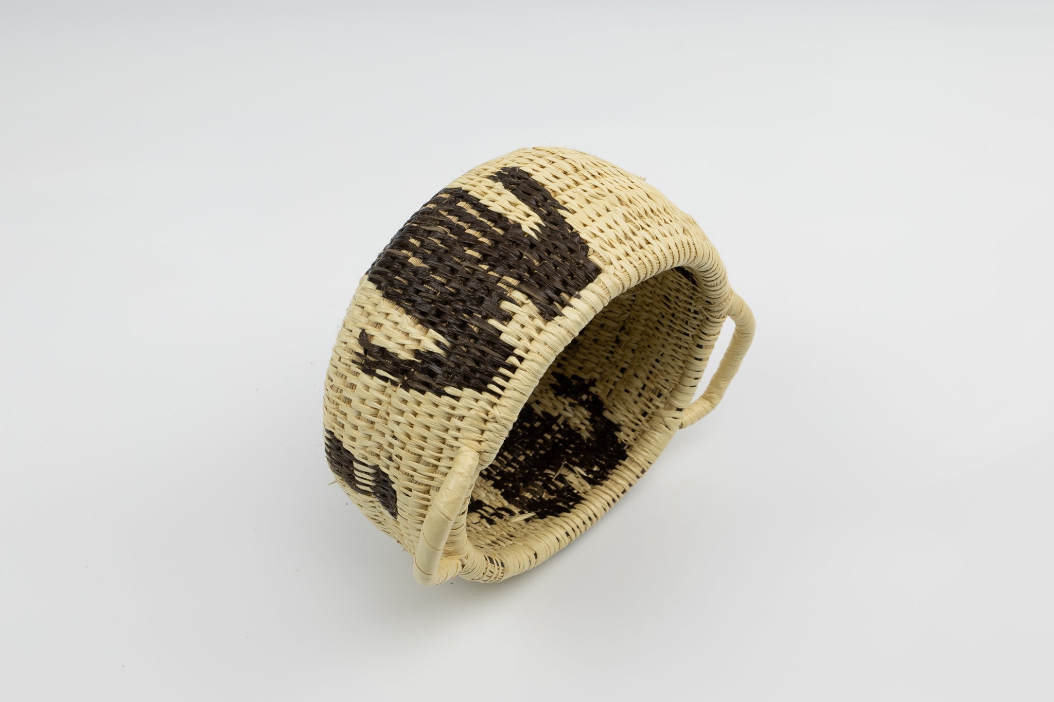 Vintage Handmade Human Figure Woven Basket With Handles Fair Trade