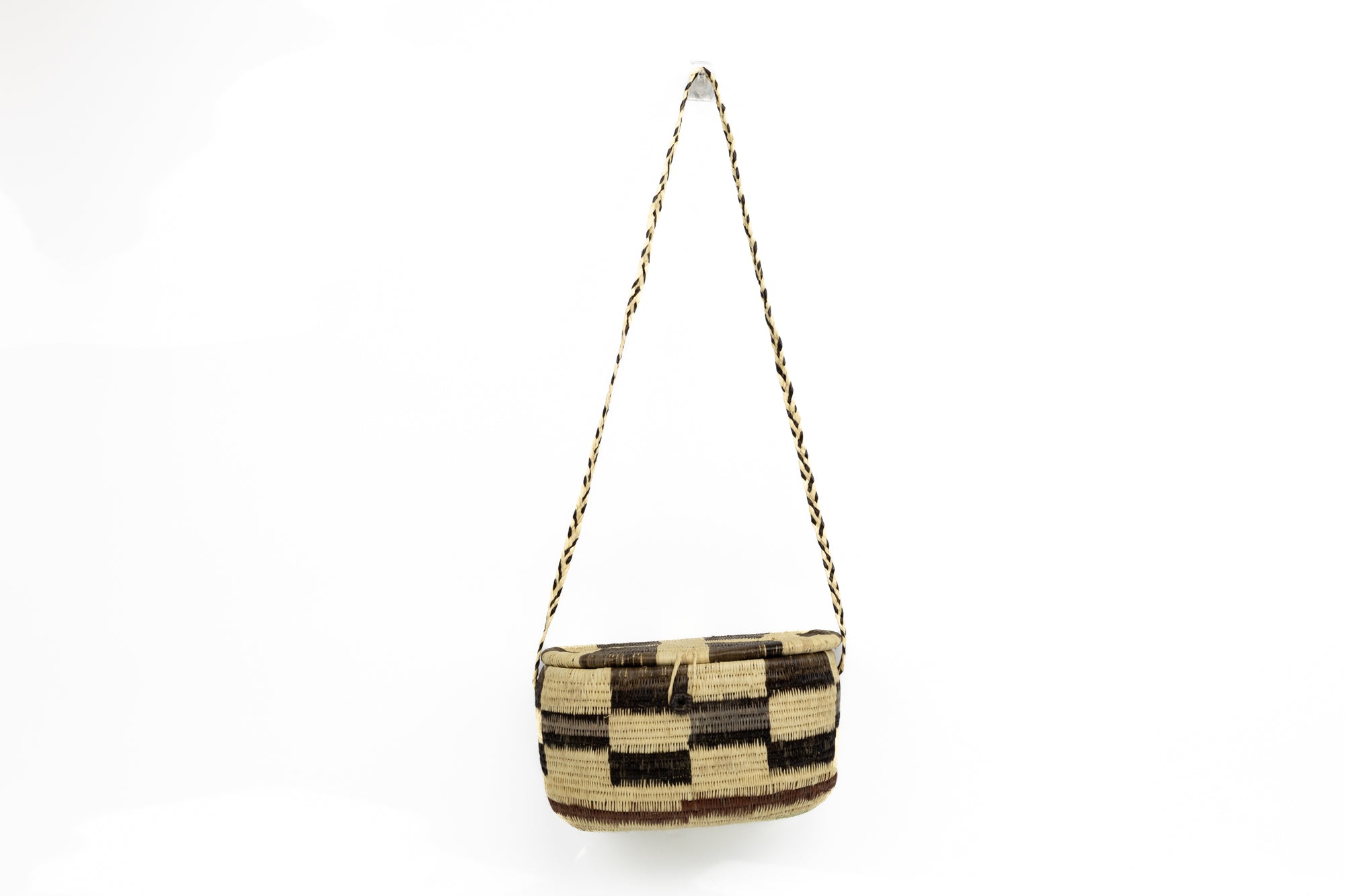 Hand Woven Vintage Hanging Basket Made By Indigenous Artisans