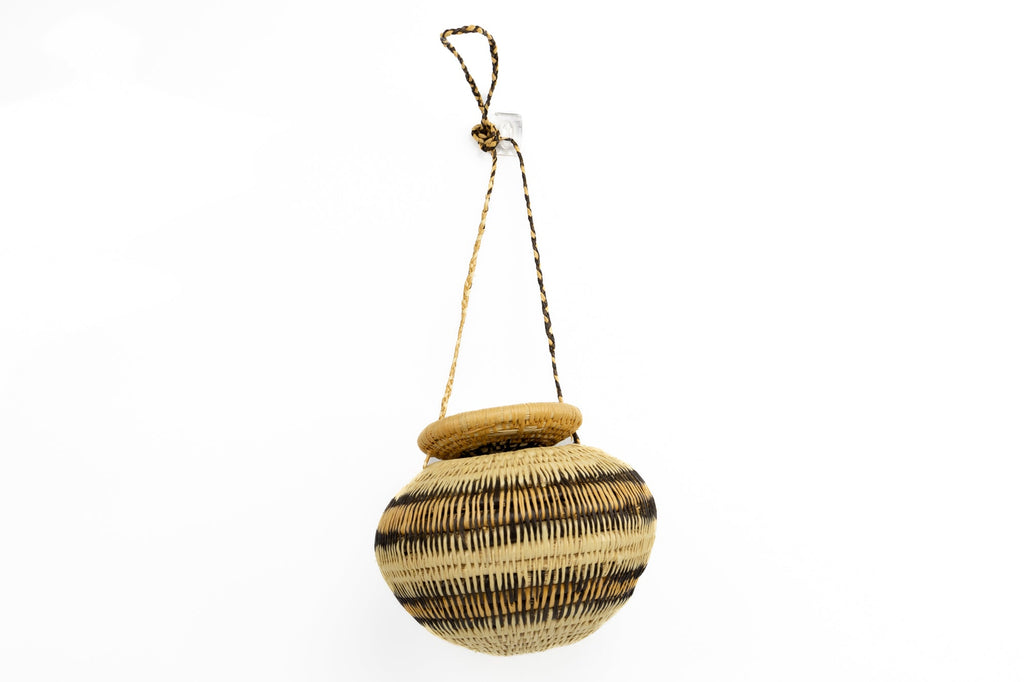 Hand Woven Vintage Hanging Basket Made By Indigenous Artisans