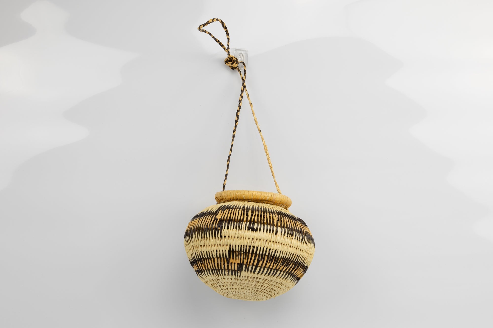 Hand Woven Vintage Hanging Basket Made By Indigenous Artisans