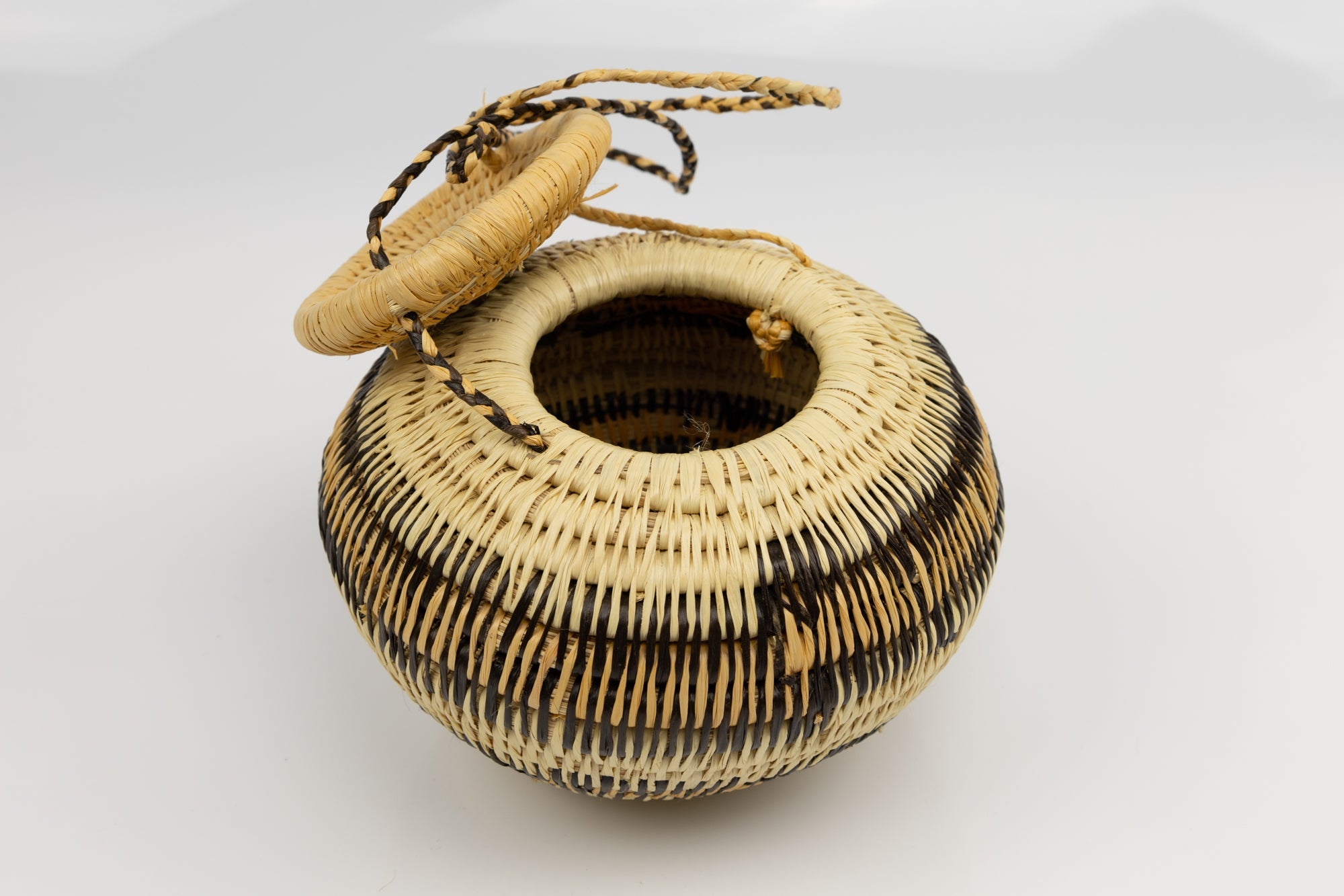 Hand Woven Vintage Hanging Basket Made By Indigenous Artisans