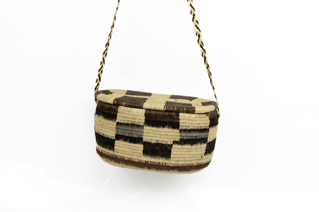 Hand Woven Vintage Hanging Basket Made By Indigenous Artisans
