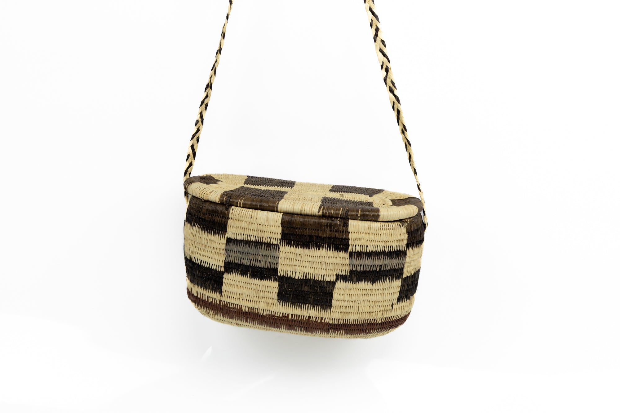 Hand Woven Vintage Hanging Basket Made By Indigenous Artisans