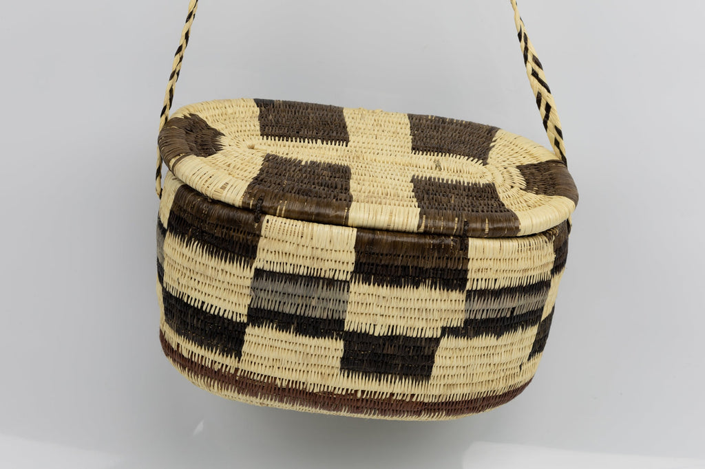 Hand Woven Vintage Hanging Basket Made By Indigenous Artisans