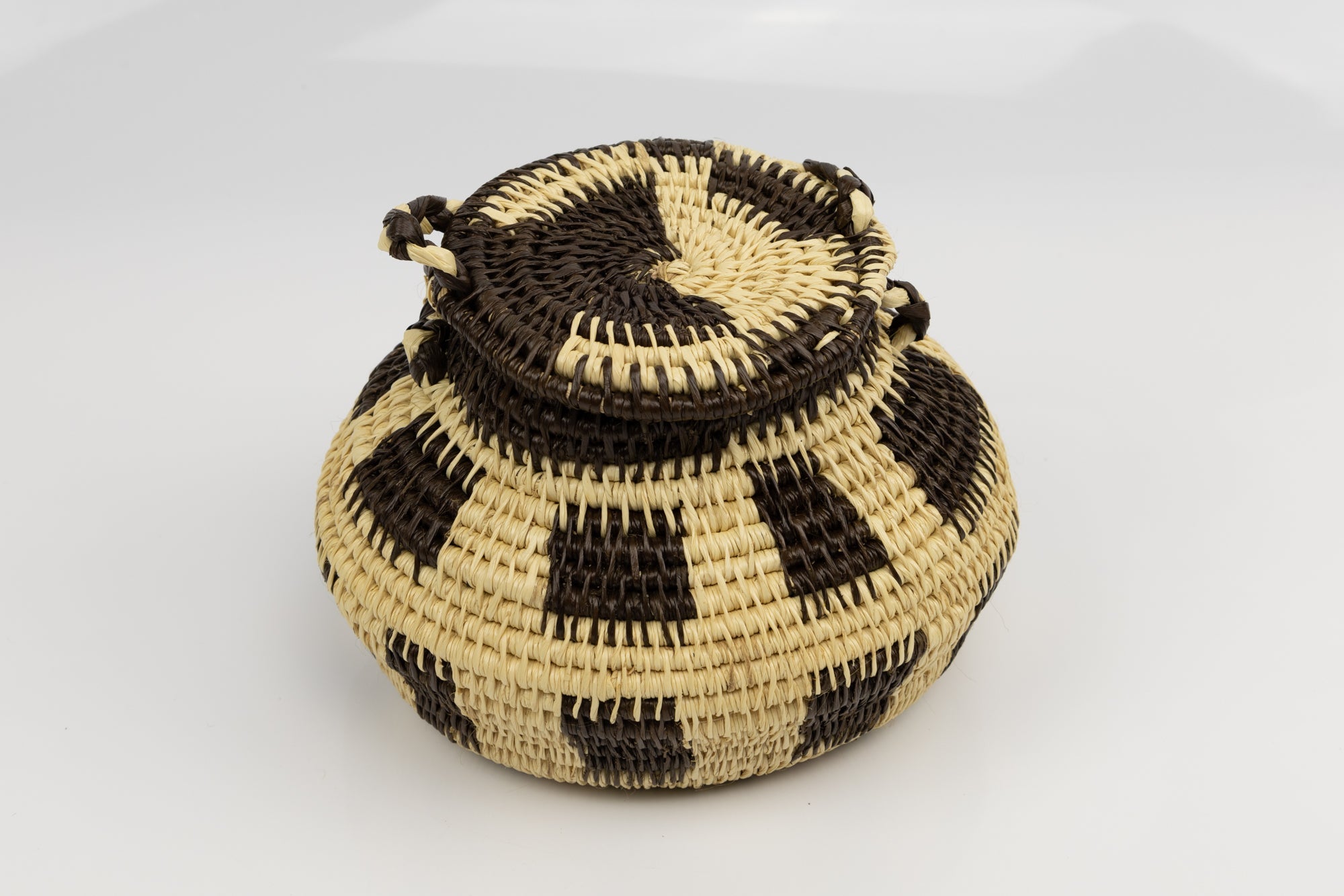 Hand Woven Vintage Hanging Basket Made By Indigenous Artisans