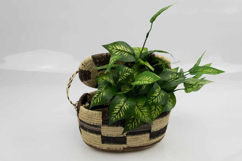 Hand Woven Vintage Hanging Basket Made By Indigenous Artisans
