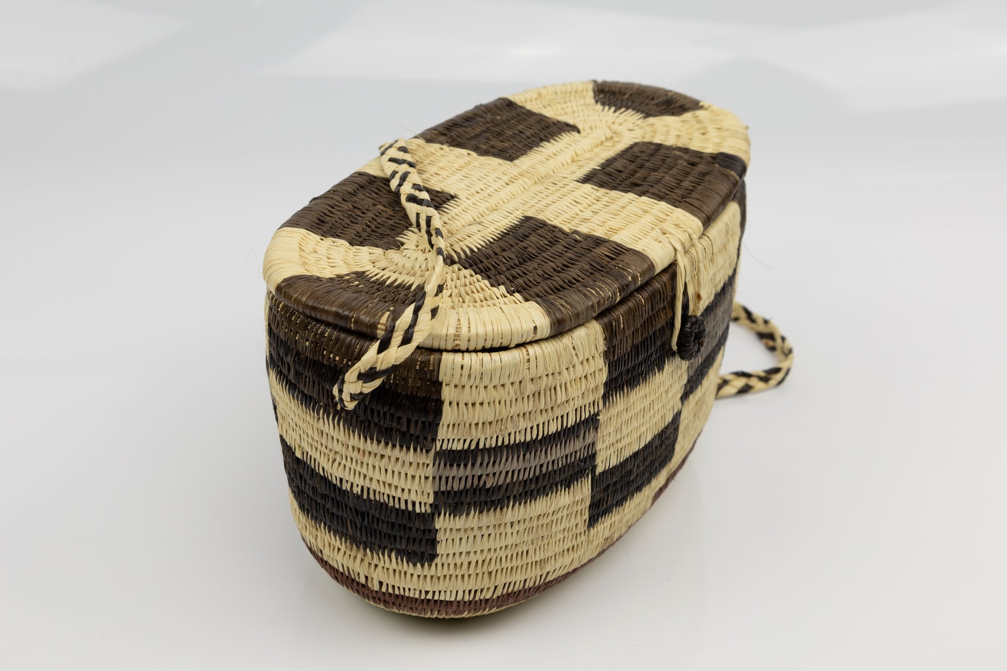 Hand Woven Vintage Hanging Basket Made By Indigenous Artisans