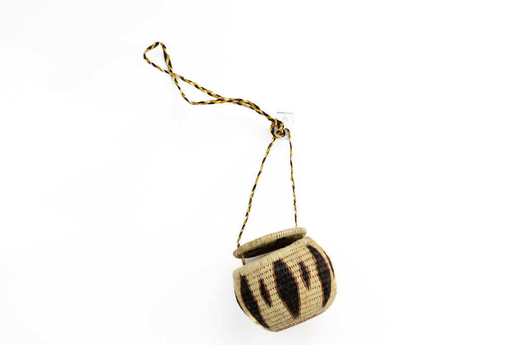 Hand Woven Vintage Hanging Basket Made By Indigenous Artisans