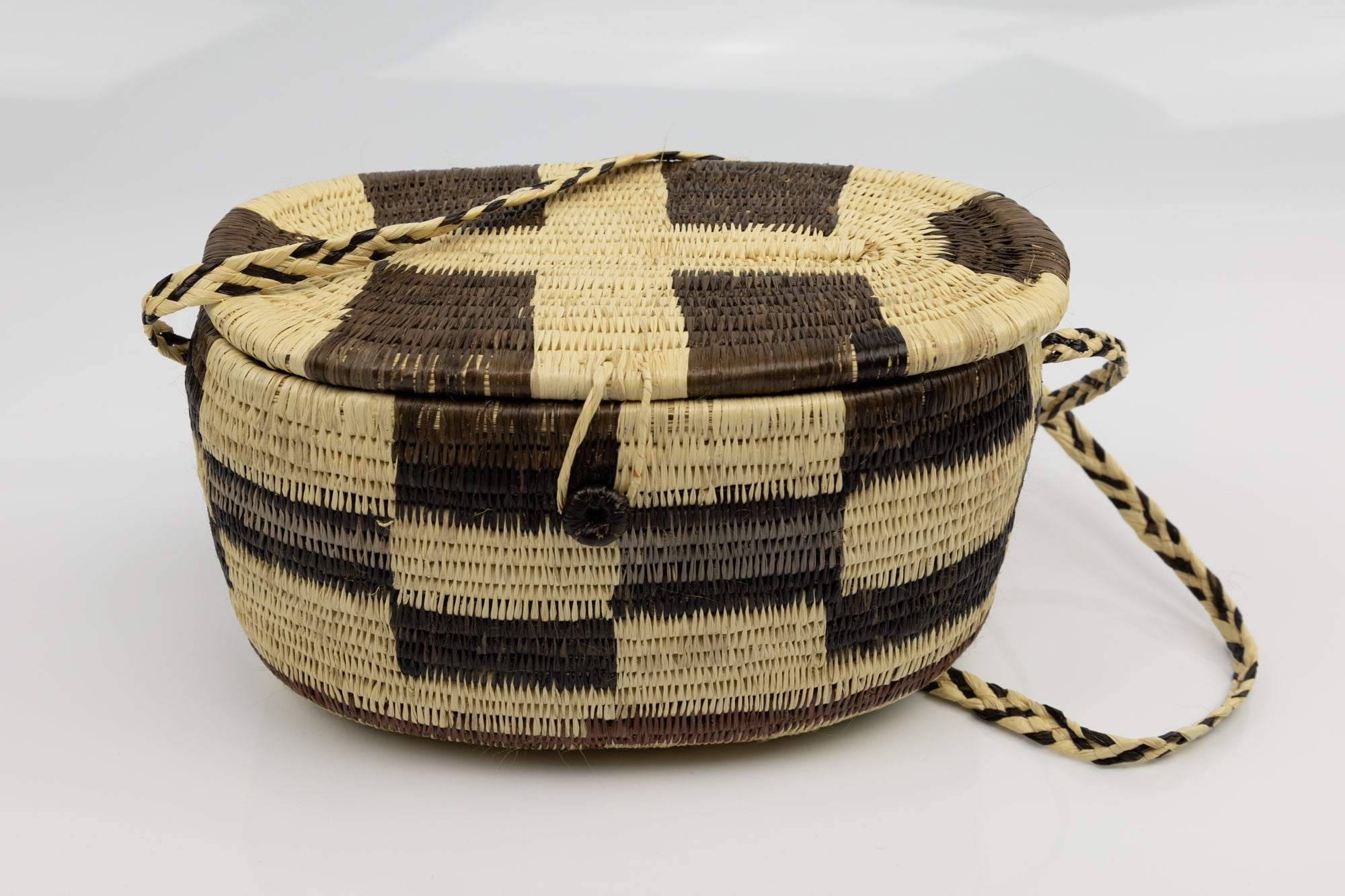 Hand Woven Vintage Hanging Basket Made By Indigenous Artisans
