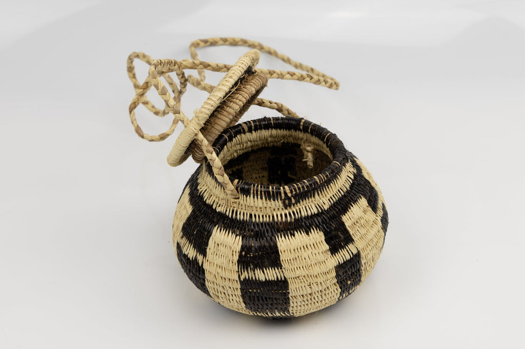 Hand Woven Vintage Hanging Basket Made By Indigenous Artisans