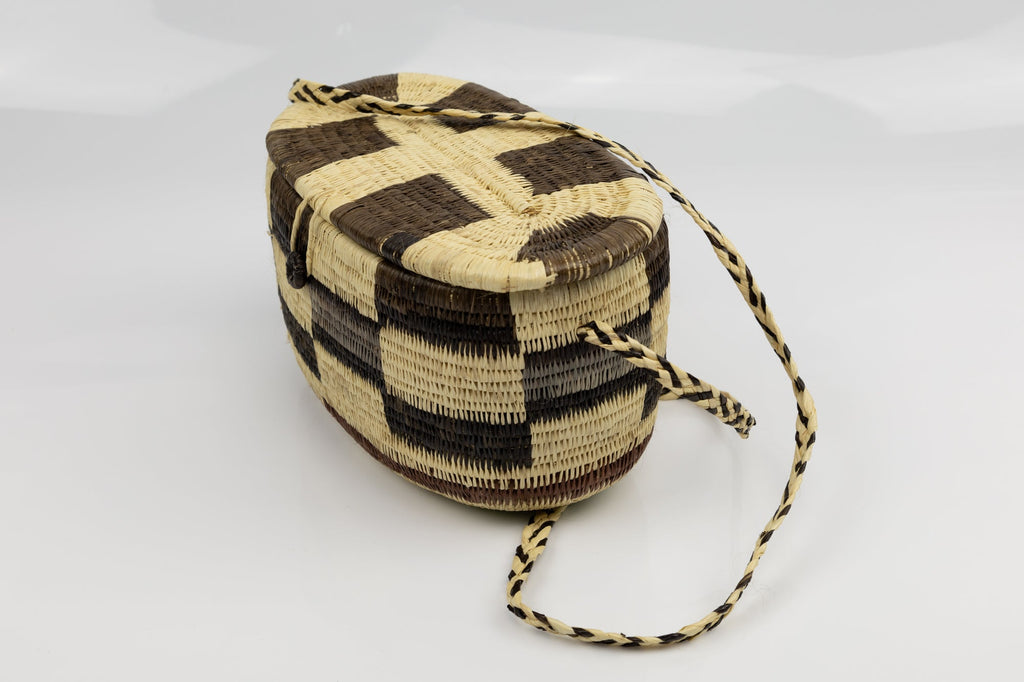 Hand Woven Vintage Hanging Basket Made By Indigenous Artisans