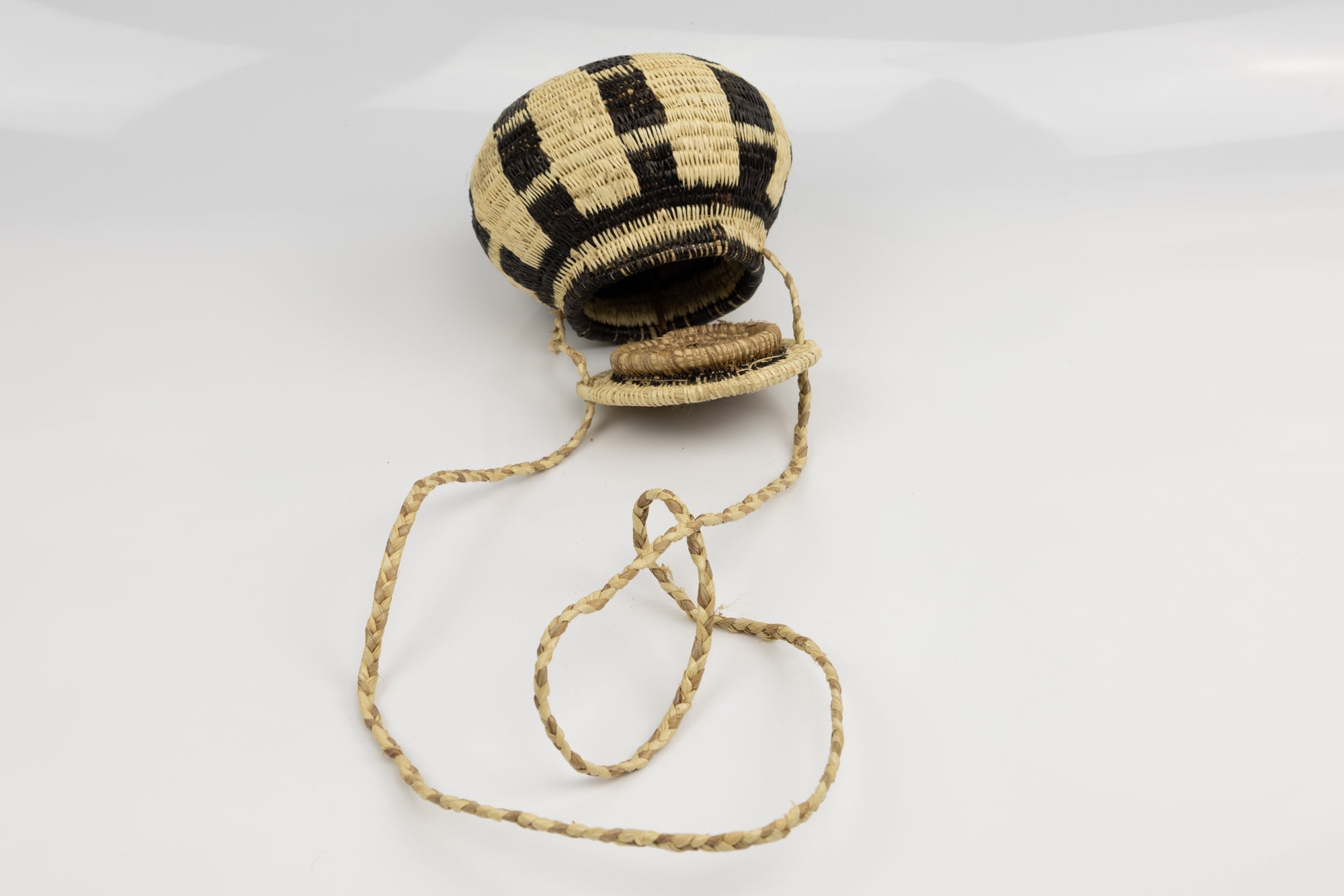 Hand Woven Vintage Hanging Basket Made By Indigenous Artisans