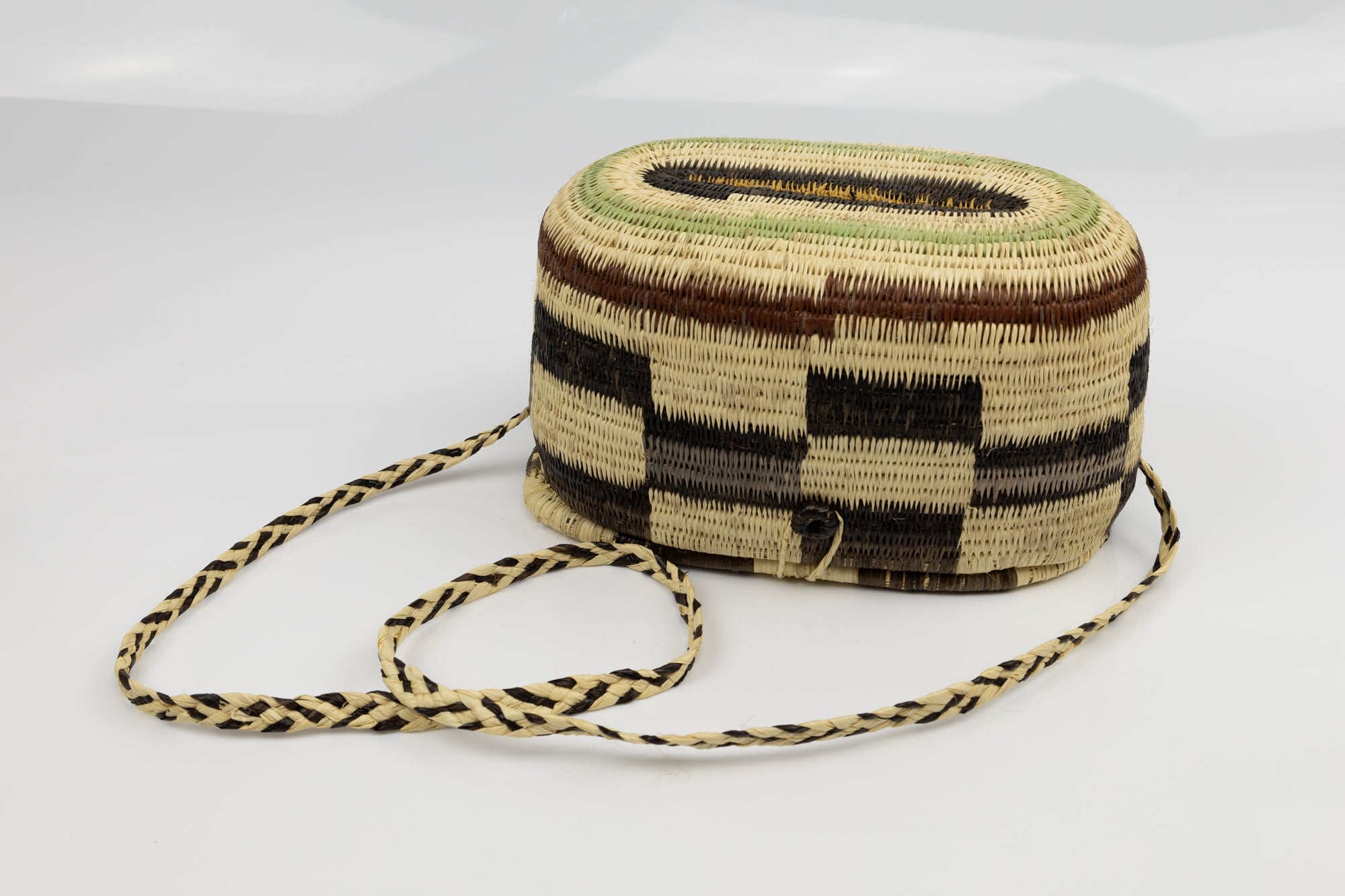 Hand Woven Vintage Hanging Basket Made By Indigenous Artisans