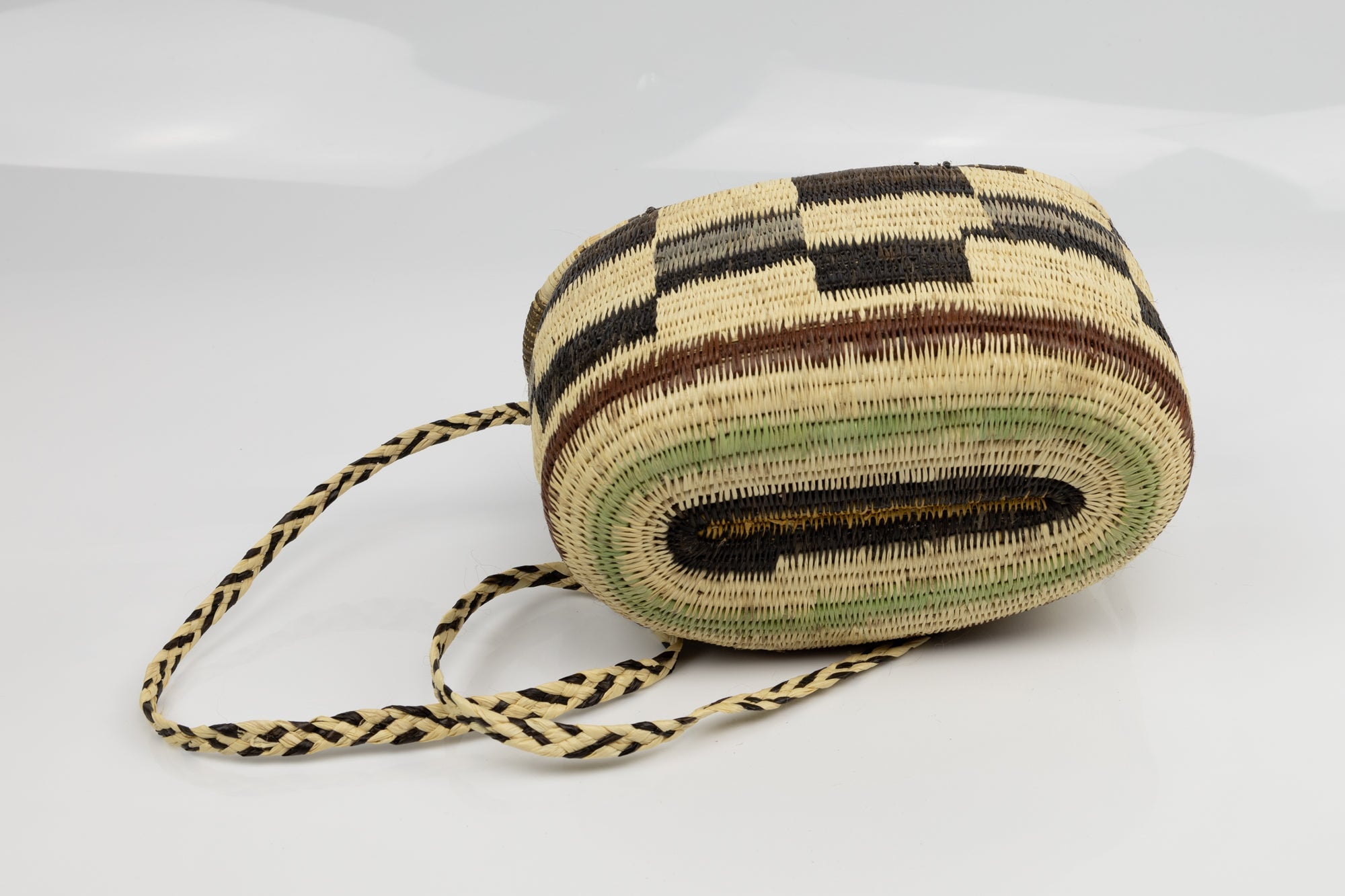Hand Woven Vintage Hanging Basket Made By Indigenous Artisans
