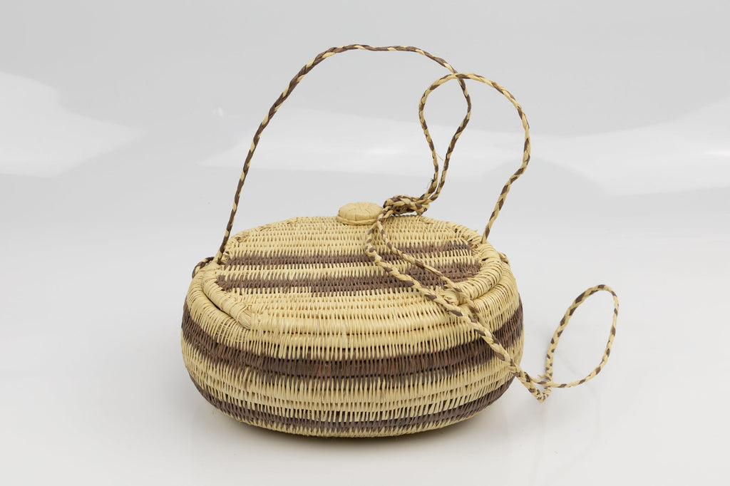 Hand Woven Vintage Hanging Basket Made By Indigenous Artisans