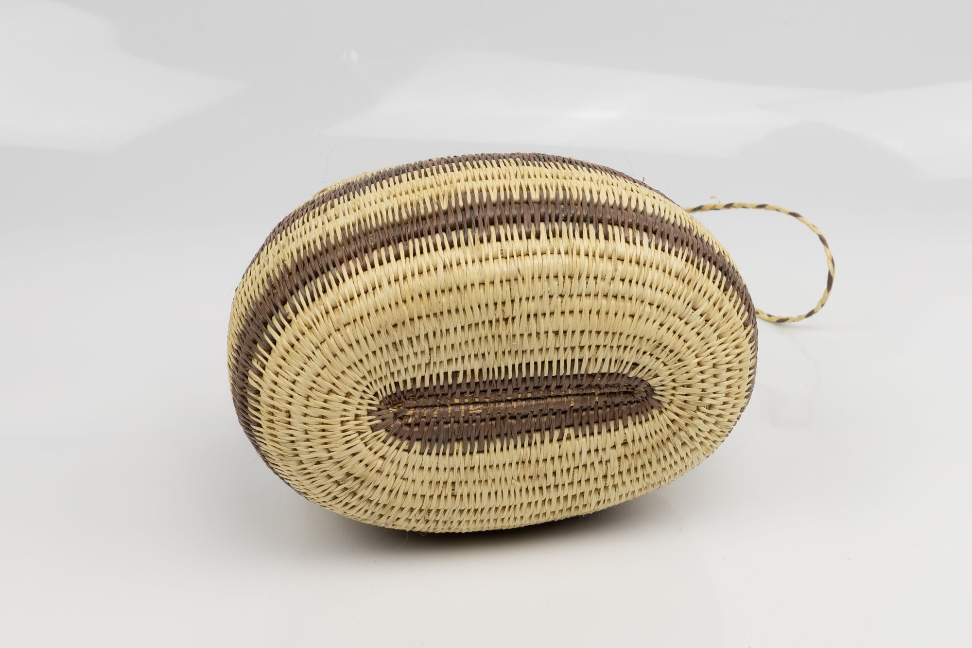 Hand Woven Vintage Hanging Basket Made By Indigenous Artisans