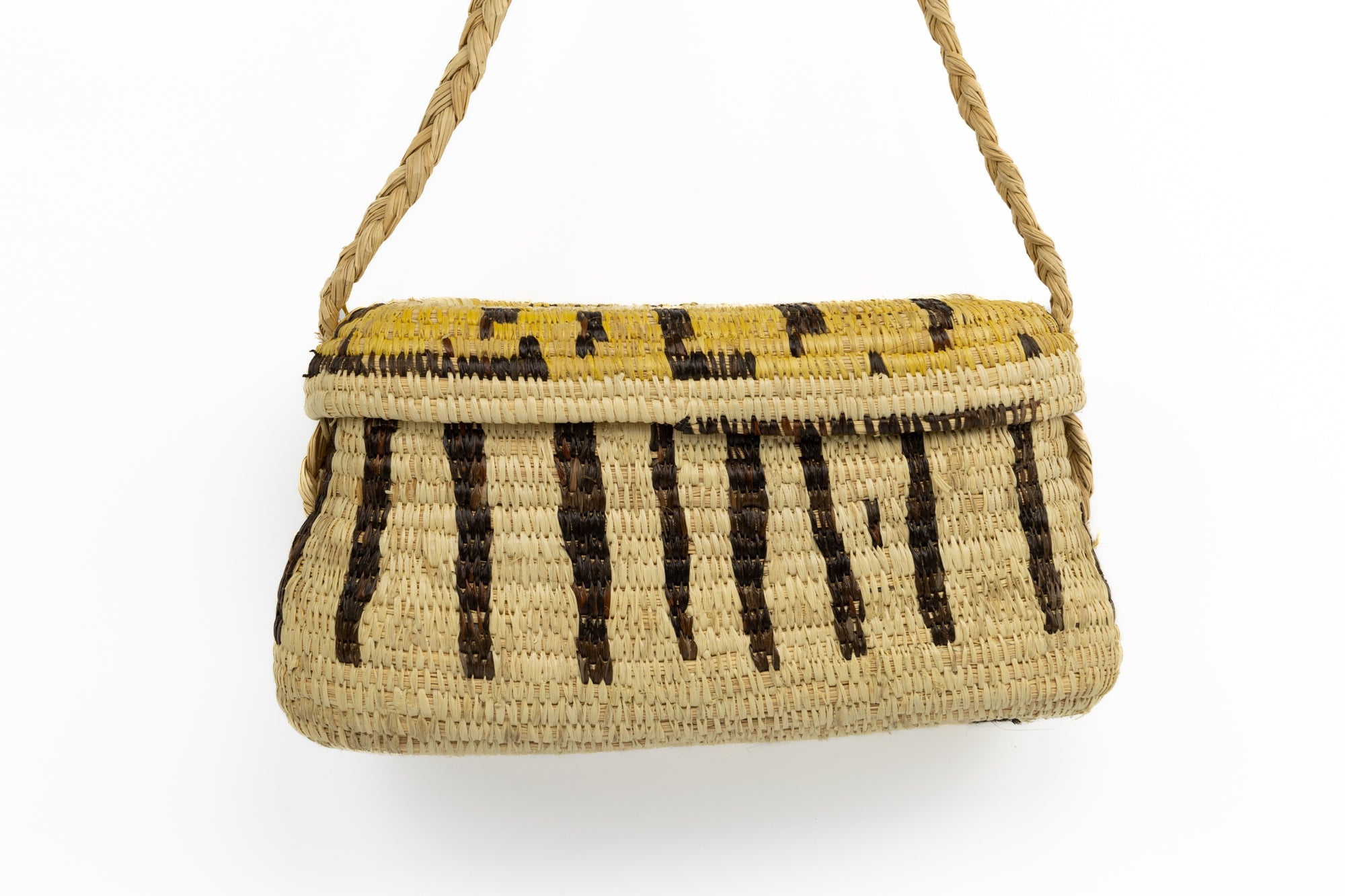 Hand Woven Vintage Hanging Basket Made By Indigenous Artisans