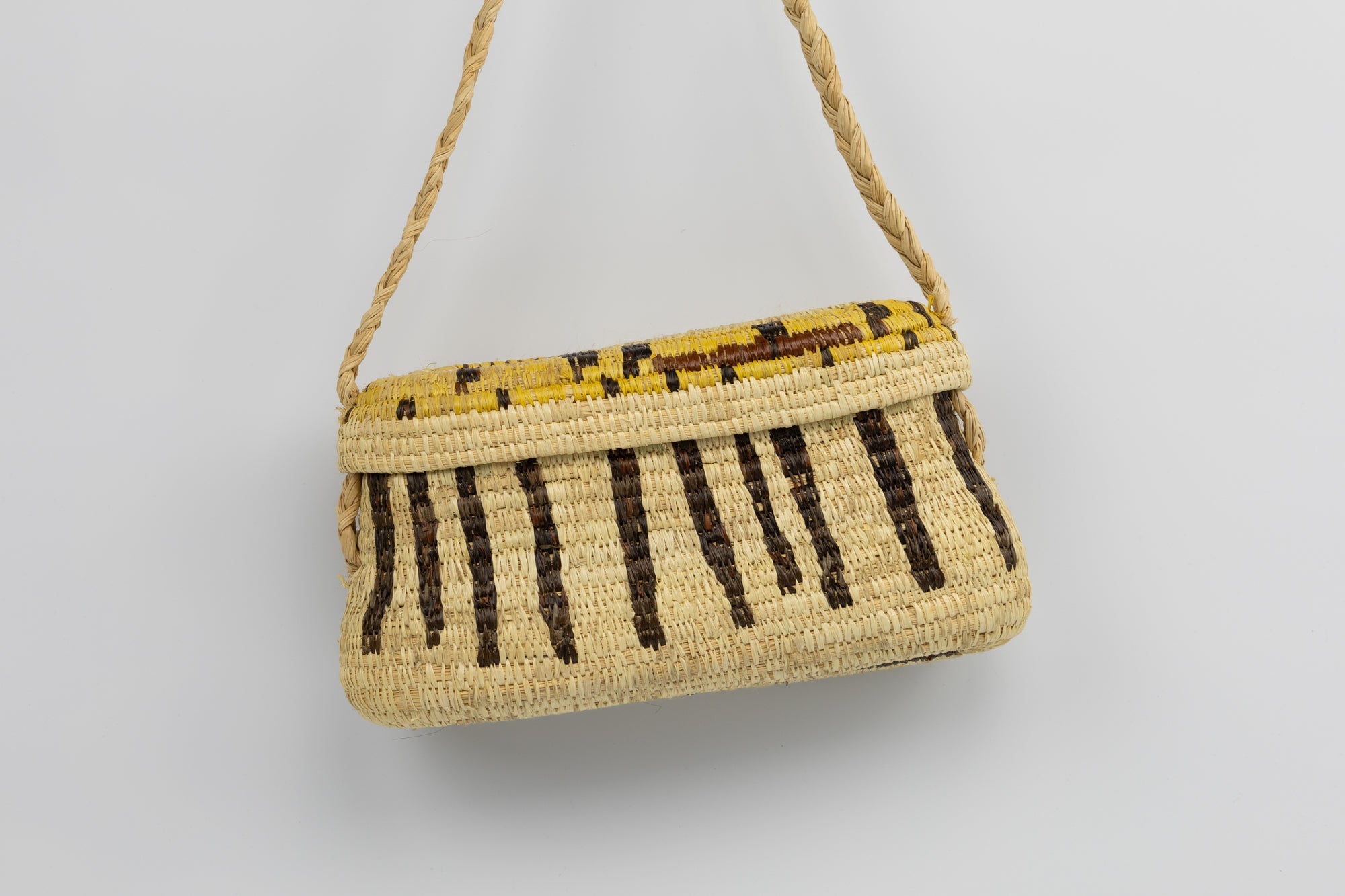 Hand Woven Vintage Hanging Basket Made By Indigenous Artisans