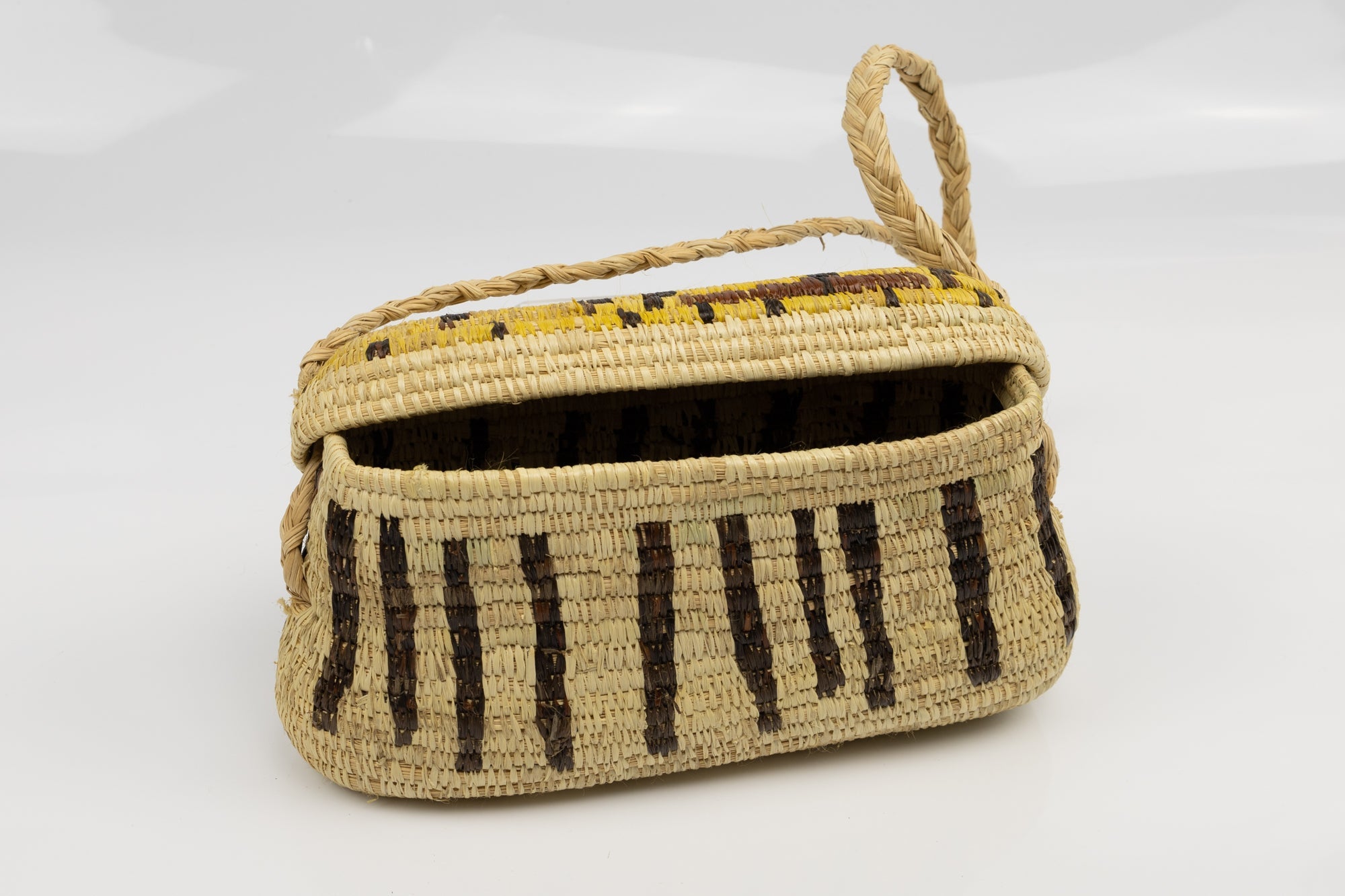 Hand Woven Vintage Hanging Basket Made By Indigenous Artisans