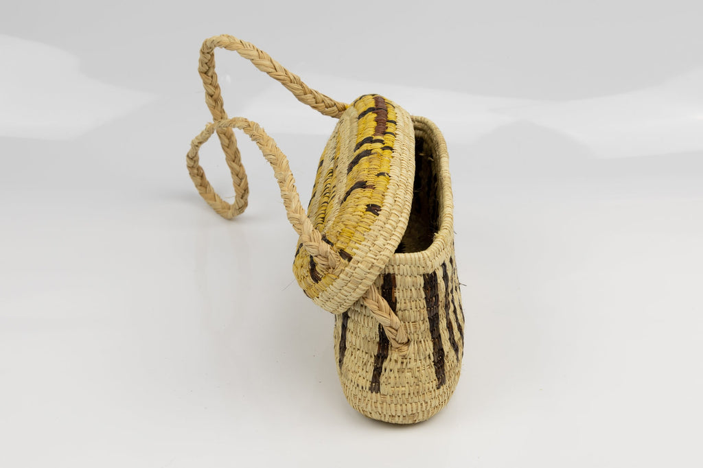 Hand Woven Vintage Hanging Basket Made By Indigenous Artisans