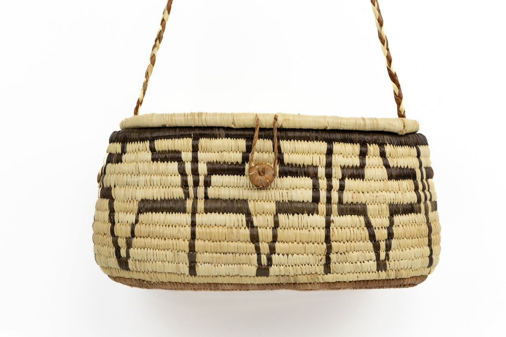 Hand Woven Vintage Hanging Basket Made By Indigenous Artisans