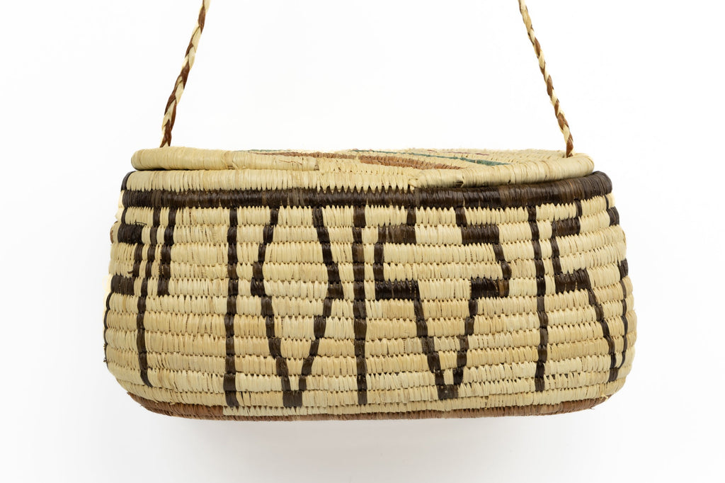 Hand Woven Vintage Hanging Basket Made By Indigenous Artisans