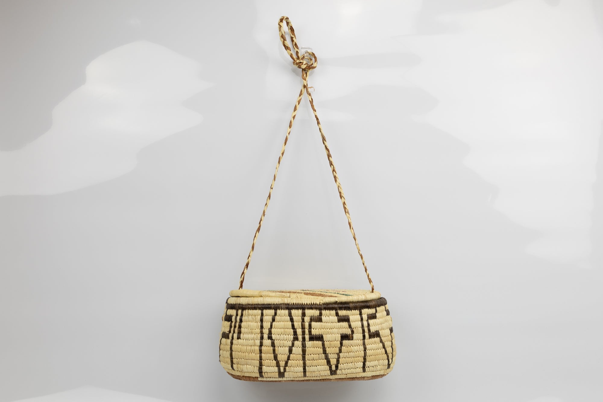Hand Woven Vintage Hanging Basket Made By Indigenous Artisans