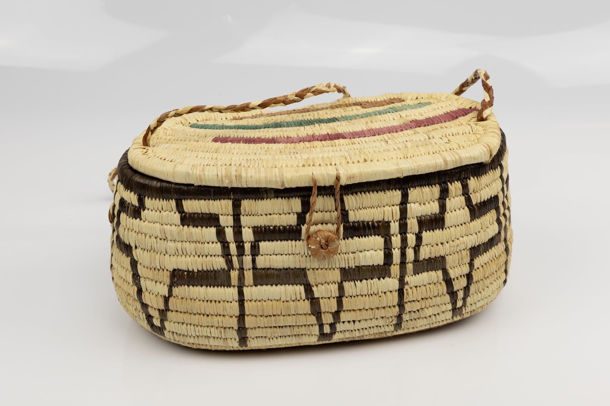 Hand Woven Vintage Hanging Basket Made By Indigenous Artisans