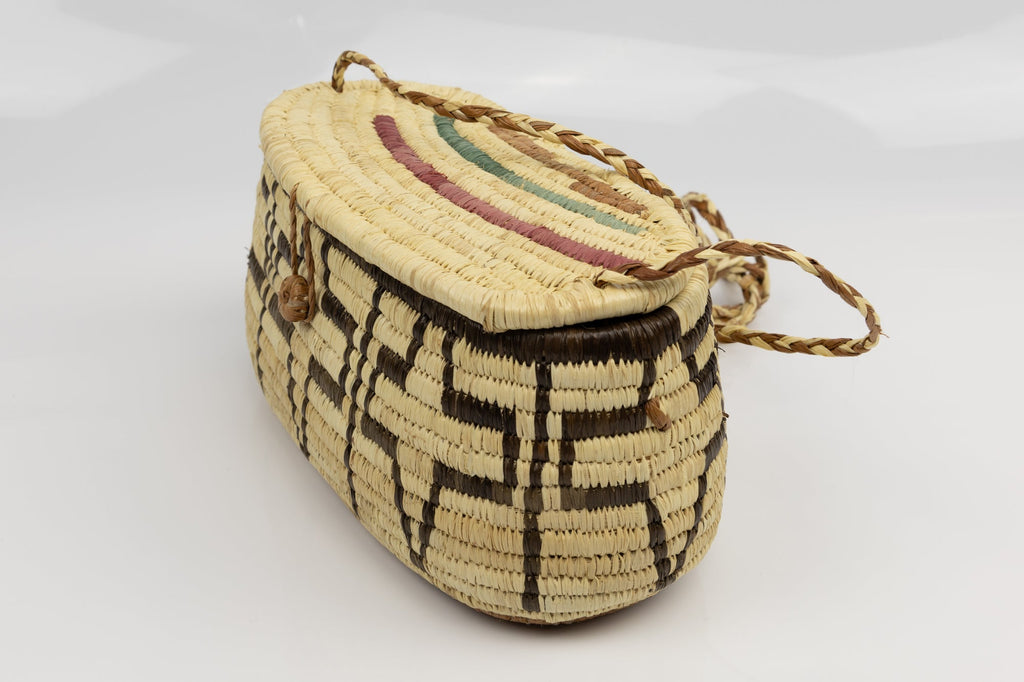 Hand Woven Vintage Hanging Basket Made By Indigenous Artisans