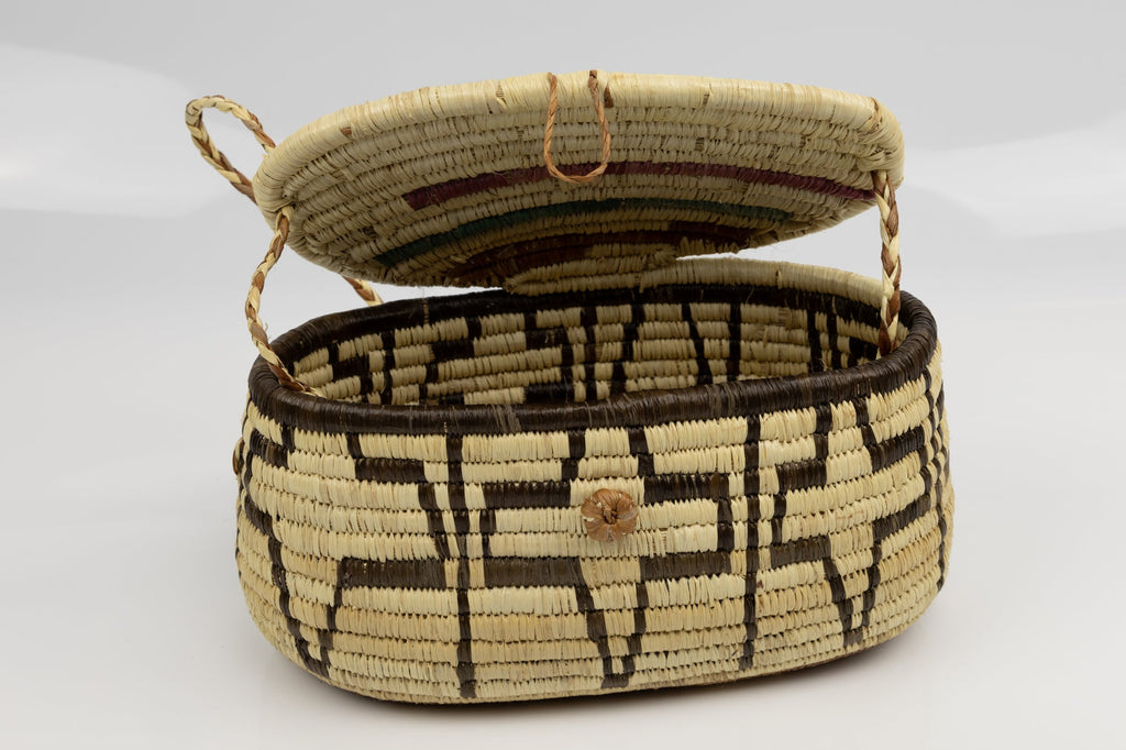 Hand Woven Vintage Hanging Basket Made By Indigenous Artisans