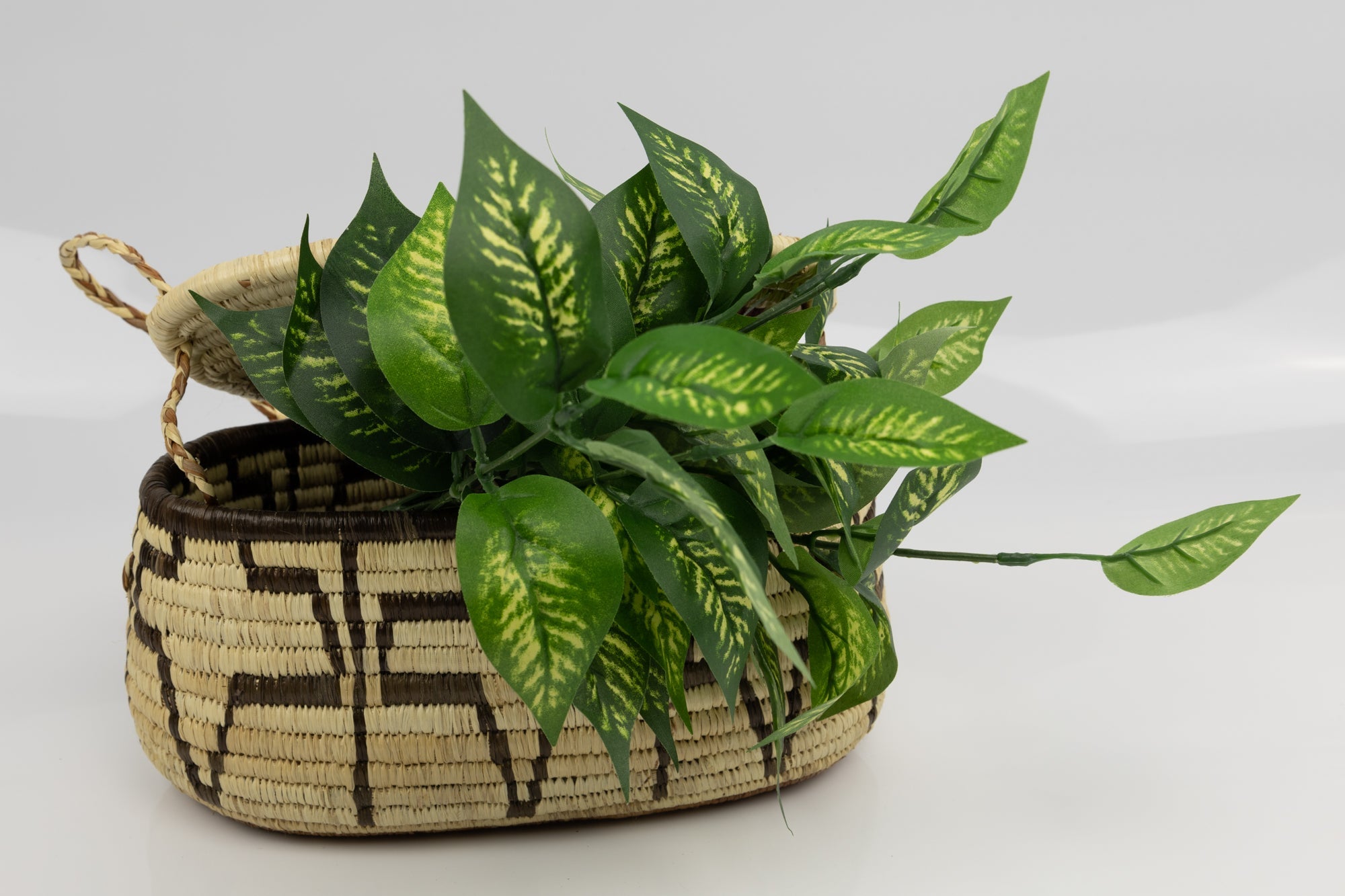 Hand Woven Vintage Hanging Basket Made By Indigenous Artisans