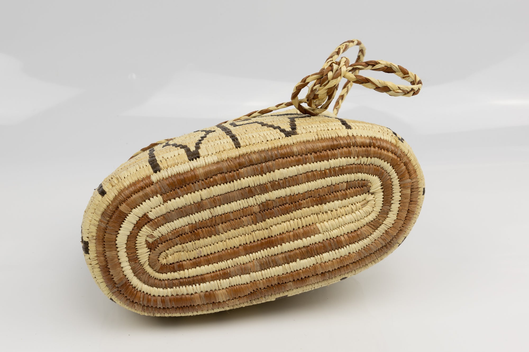 Hand Woven Vintage Hanging Basket Made By Indigenous Artisans