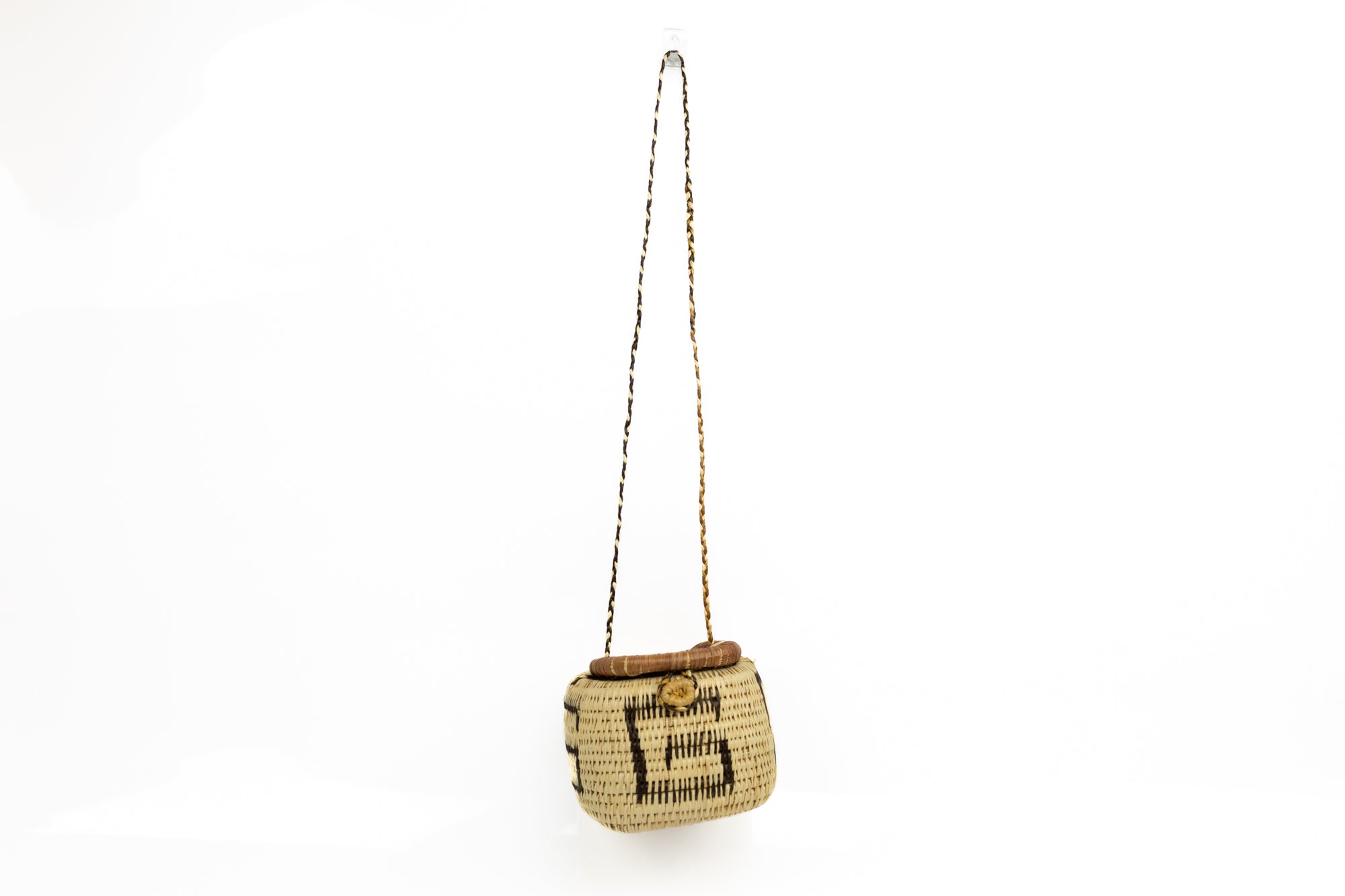 Hand Woven Vintage Hanging Basket Made By Indigenous Artisans