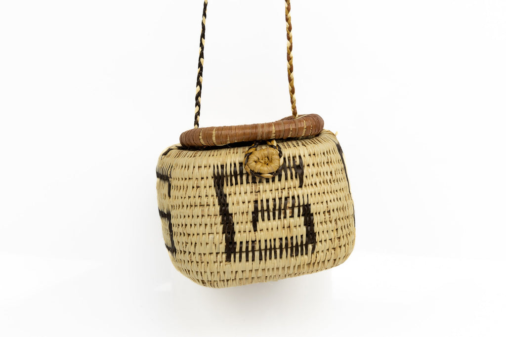 Hand Woven Vintage Hanging Basket Made By Indigenous Artisans