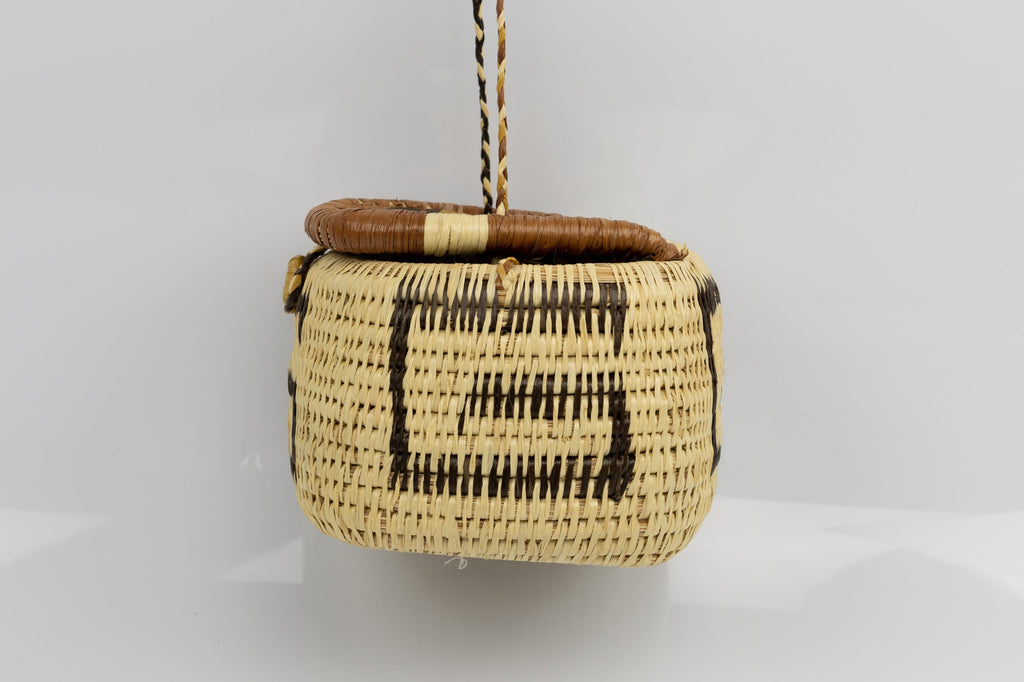 Hand Woven Vintage Hanging Basket Made By Indigenous Artisans