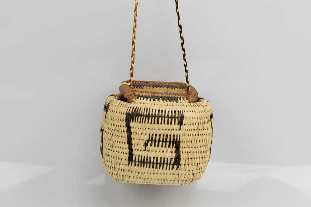 Hand Woven Vintage Hanging Basket Made By Indigenous Artisans