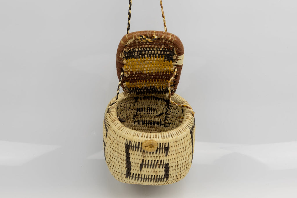 Hand Woven Vintage Hanging Basket Made By Indigenous Artisans